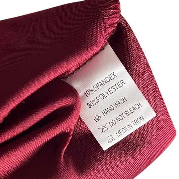 Amazon Women's L Ruffled Cap Sleeve Maxi Dress Maroon Red Maxi‎ Eveningwear - Picture 7 of 7